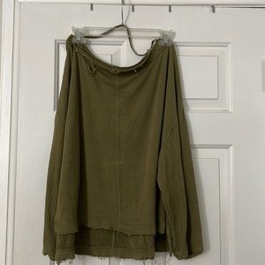 FREE PEOPLE Off the Shoulder Sweatshirt